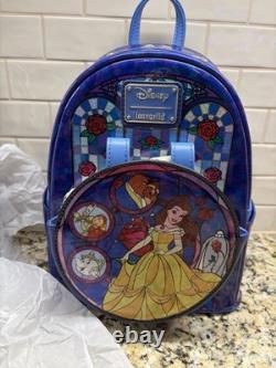 Loungefly Disney Beauty & The Beast Stained Glass AMAZON Excl BACKPACK + EARS