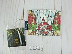 Loungefly Disney Beauty & The Beast Stained Glass Backpack & Cardholder NWT