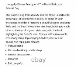 Loungefly Disney Beauty & The Beast Staircase Satchel Bag NWT