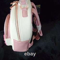 Loungefly Disney Beauty and The Beast 3D Floral Rose Mini Backpack & Wallet NWT