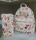 Loungefly Disney Beauty and The Beast Belle Floral Flower Mini Backpack & Wallet