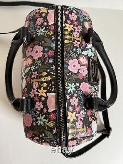 Loungefly Disney Beauty and the Beast AOP Floral Satchel Bag Purse Heart Logo