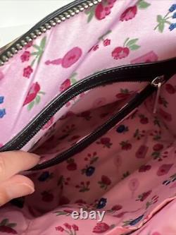Loungefly Disney Beauty and the Beast AOP Floral Satchel Bag Purse Heart Logo