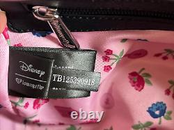 Loungefly Disney Beauty and the Beast AOP Floral Satchel Bag Purse Heart Logo
