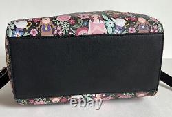 Loungefly Disney Beauty and the Beast AOP Floral Satchel Bag Purse Heart Logo