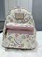 Loungefly Disney Beauty and the Beast Belle All Over Print Mini Backpack Pink