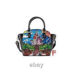 Loungefly Disney Beauty and the Beast Belle Castle Stained Glass Satchel Bag