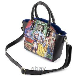 Loungefly Disney Beauty and the Beast Belle Castle Stained Glass Satchel Bag