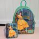 Loungefly Disney Beauty and the Beast Belle Mini Backpack Teal & Zip Wallet Set