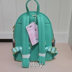 Loungefly Disney Beauty and the Beast Belle Mini Backpack Teal & Zip Wallet Set