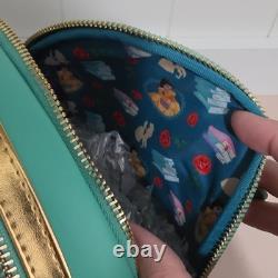 Loungefly Disney Beauty and the Beast Belle Mini Backpack Teal & Zip Wallet Set