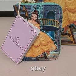 Loungefly Disney Beauty and the Beast Belle Mini Backpack Teal & Zip Wallet Set