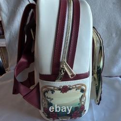 Loungefly Disney Beauty and the Beast Belle Mini Backpack & Zip Wallet Cream