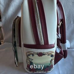 Loungefly Disney Beauty and the Beast Belle Mini Backpack & Zip Wallet Cream