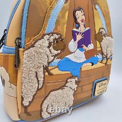 Loungefly Disney Beauty and the Beast Belle Sheep Fountain Mini Backpack New