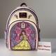 Loungefly Disney Beauty and the Beast Belle Stained Glass Portrait Mini Backpack