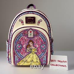 Loungefly Disney Beauty and the Beast Belle Stained Glass Portrait Mini Backpack