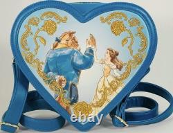 Loungefly Disney Beauty and the Beast Blue Heart Shoulder Bag Small