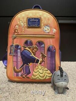 Loungefly Disney Beauty and the Beast Chibi Ballroom Mini Backpack NWOT