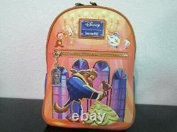 Loungefly Disney Beauty and the Beast Chibi Ballroom Mini Backpack NWT