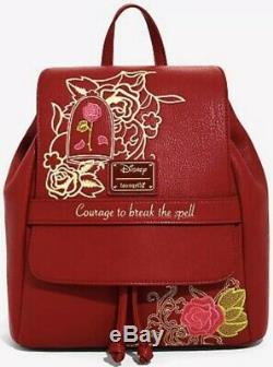 Loungefly Disney Beauty and the Beast Enchanted Rose Mini Backpack Bag NWT
