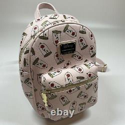 Loungefly Disney Beauty and the Beast Enchanted Rose Pink Mini Backpack