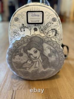 Loungefly Disney Beauty and the Beast Mini Backpack Black White Gray