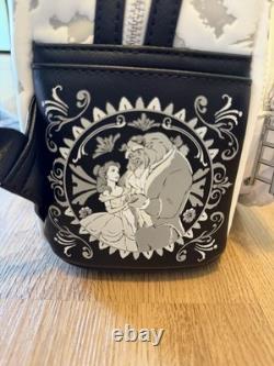 Loungefly Disney Beauty and the Beast Mini Backpack Black White Gray