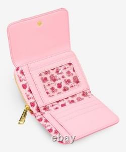Loungefly Disney Beauty and the Beast Pink Roses Shoulder Bag Purse And WALLET