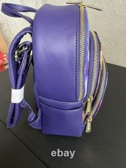 Loungefly Disney Beauty and the Beast Purple Multicolor Mini Backpack