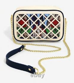 Loungefly Disney Beauty and the Beast Purse Crossbody Bag Stained Glass NEW