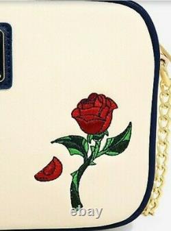 Loungefly Disney Beauty and the Beast Purse Crossbody Bag Stained Glass NEW