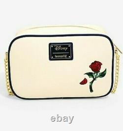 Loungefly Disney Beauty and the Beast Purse Crossbody Bag Stained Glass NEW