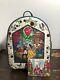 Loungefly Disney Beauty and the Beast Stained Glass Backpack Cardholder NWT
