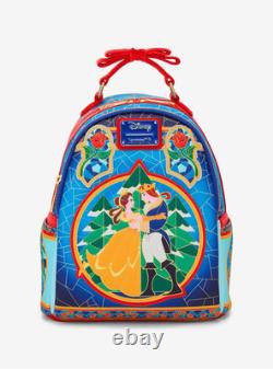 Loungefly Disney Beauty and the Beast Stained Glass Mini Backpack