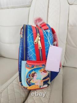Loungefly Disney Beauty and the Beast Stained Glass Mini Backpack & Wallet Set