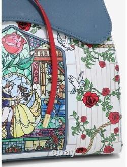 Loungefly Disney Beauty and the Beast Stained Glass Rose Handbag Set