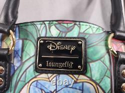 Loungefly Disney Beauty and the Beast Stained Glass Satchel Bag Handbag #4038