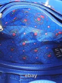 Loungefly Disney Beauty and the Beast Stained Glass Satchel Bag Handbag #4038