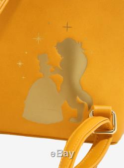 Loungefly Disney Beauty & the Beast Rose & Gold Belle Mini Backpack Bag NWT