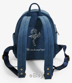 Loungefly Disney Beauty & the Beast Stained Glass Belle Mini Backpack Wallet Bag