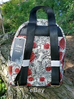 Loungefly Disney Belle Sketch Roses Beauty & the Beast Princess Mini Backpack