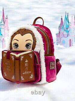 Loungefly Disney Winter Belle Book Mini Backpack Beauty and the Beast