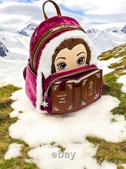 Loungefly Disney Winter Belle Book Mini Backpack Beauty and the Beast