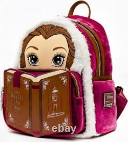 Loungefly Disney Winter Belle Book Mini Backpack Beauty and the Beast