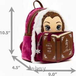 Loungefly Disney Winter Belle Book Mini Backpack Beauty and the Beast