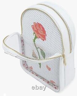 Loungefly x Disney Beauty and the Beast Mini Backpack with Castle Pin NWT