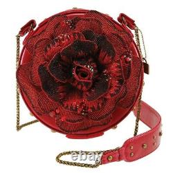 Mary Frances Disney Beauty & The Beast Beauty Within Beaded Crossbody Rose Bag