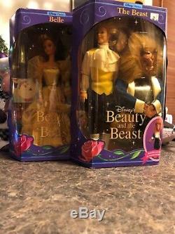 Mattel Disney Beauty and the Beast Belle/The Beast Barbie Dolls Vintage 1991