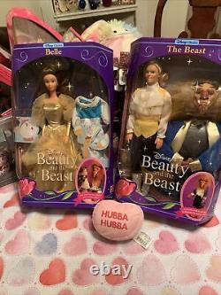 Mattel Disney Classic Beauty and the Beast Belle & Beast. Gown. VTG. NRFB